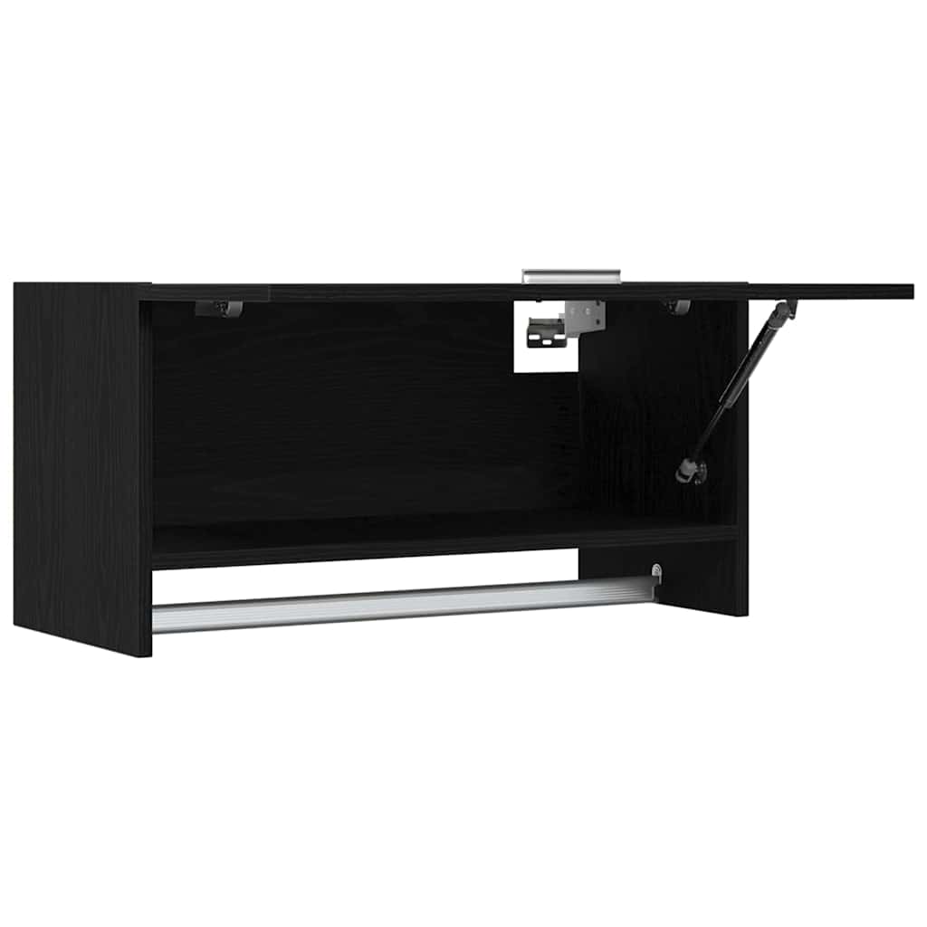 Guardaroba con porta Nero 70 x 32.5 x 35 cm Legno multistrato