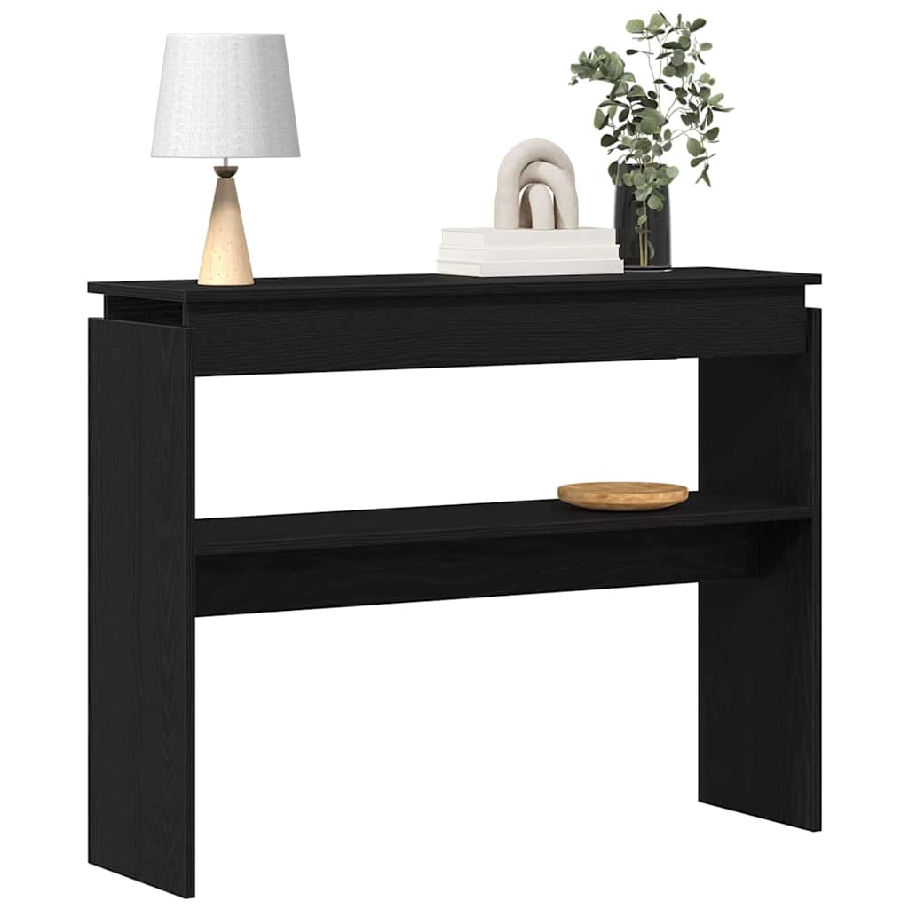 Tavolo consolle Rovere nero 80 x 30 x 102 cm Legno multistrato