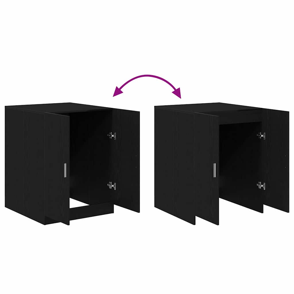 Armadio per Lavatrice Rovere Nero 70,5 x 71,5 x 91,5 cm