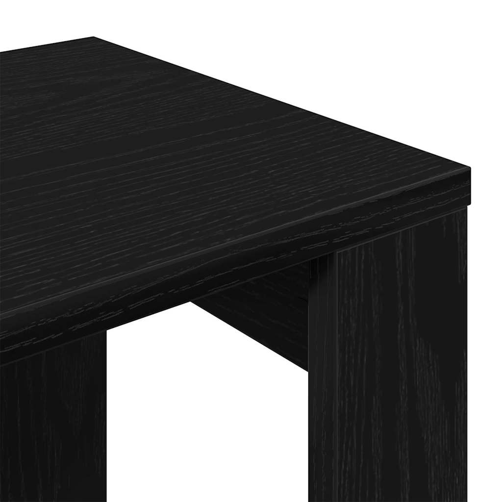 Tavoli da annidamento 3 pcs Rovere Nero Legno multistrato | homemem39