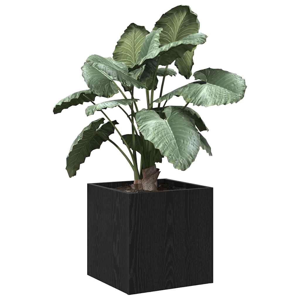 Scatola per vasi Rovere nero 40 x 40 x 40 cm Legno multistrato