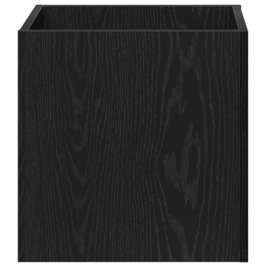 Scatola per vasi Rovere nero 40 x 40 x 40 cm Legno multistrato