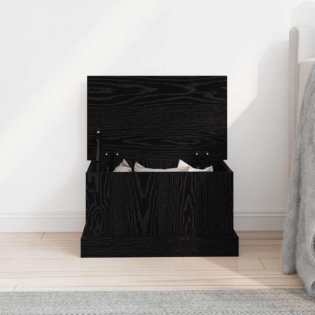 Scatola di Stoccaggio Rovere nero 50 x 30 x 28 cm