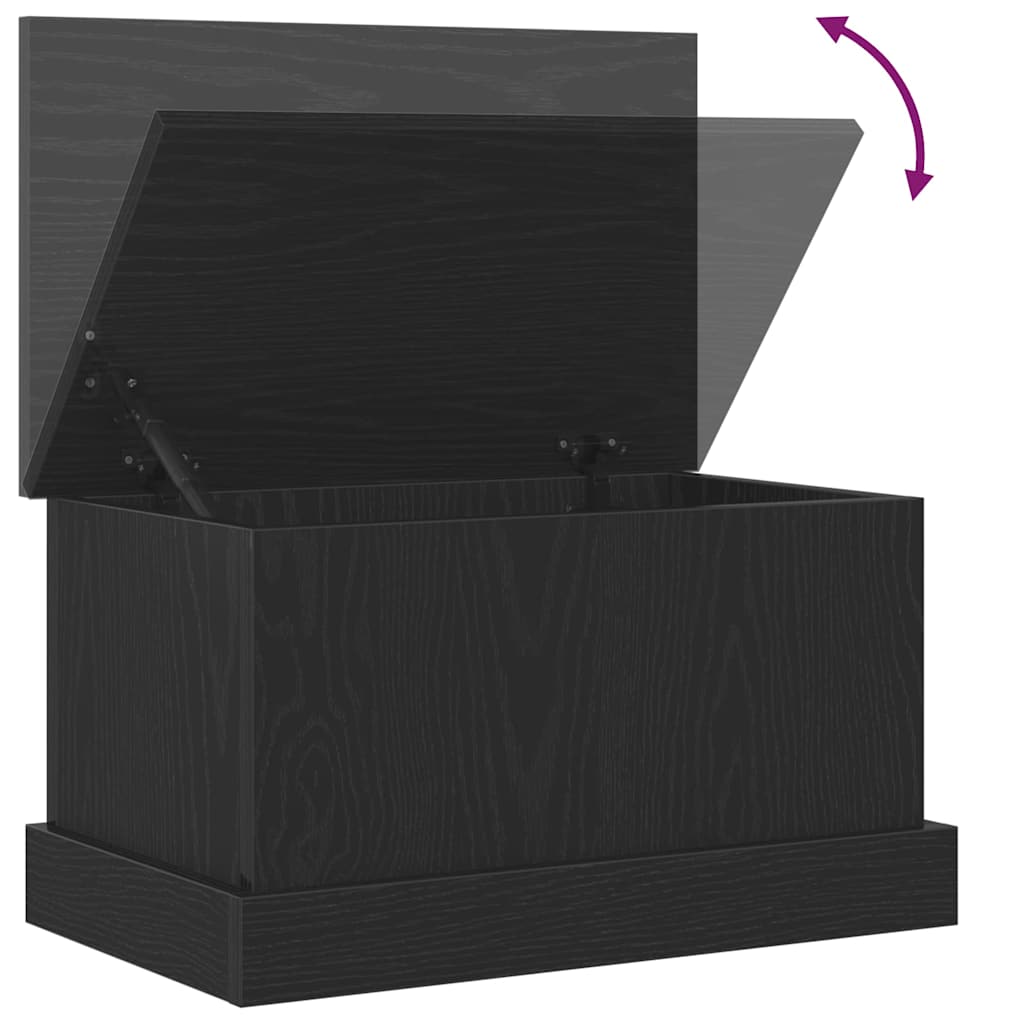 Scatola di Stoccaggio Rovere nero 50 x 30 x 28 cm | homemem39