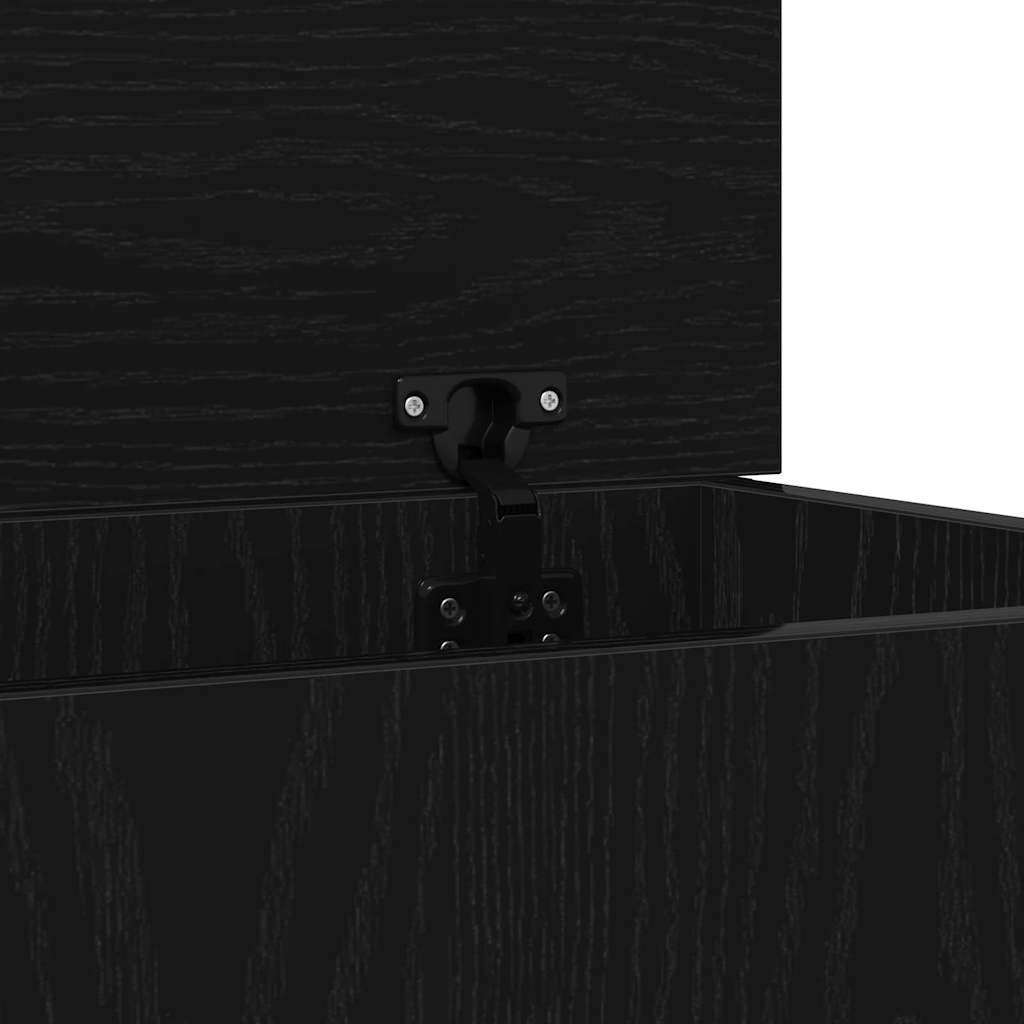 Scatola di Stoccaggio Rovere nero 70 x 40 x 28 cm