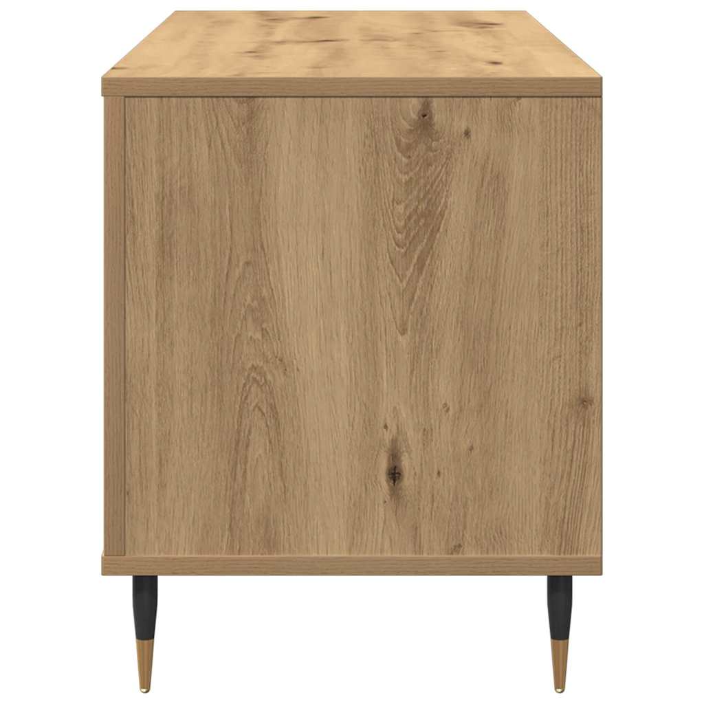 Mobile porta vinili rovere artigianale 100 x 38 x 48 cm