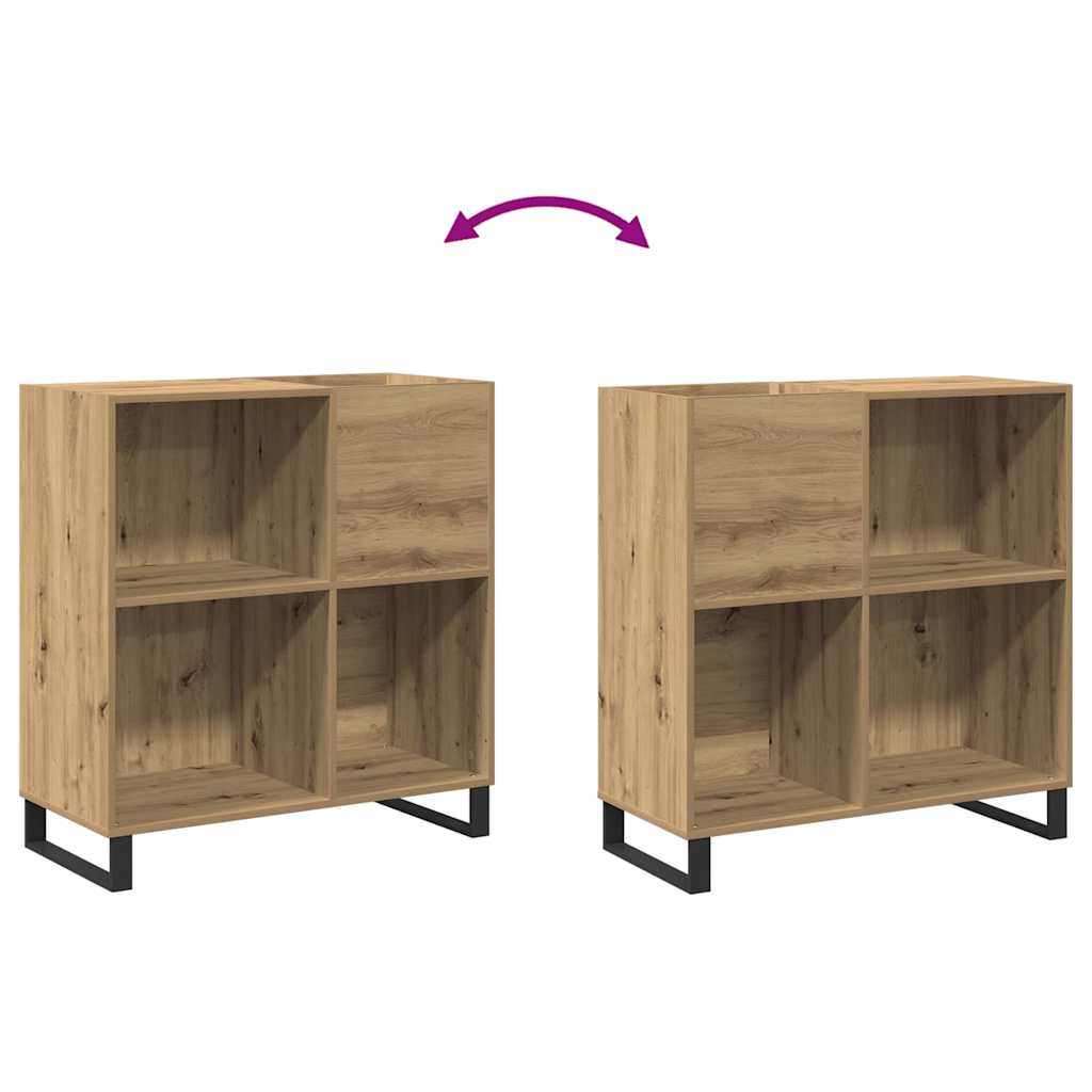 Mobile porta vinili rovere artigianale 85 x 38 x 89 cm