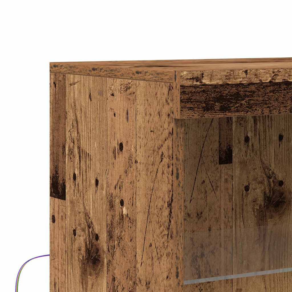 Madia LED Marrone 60 x 37 x 100 cm Legno multistrato | homemem39