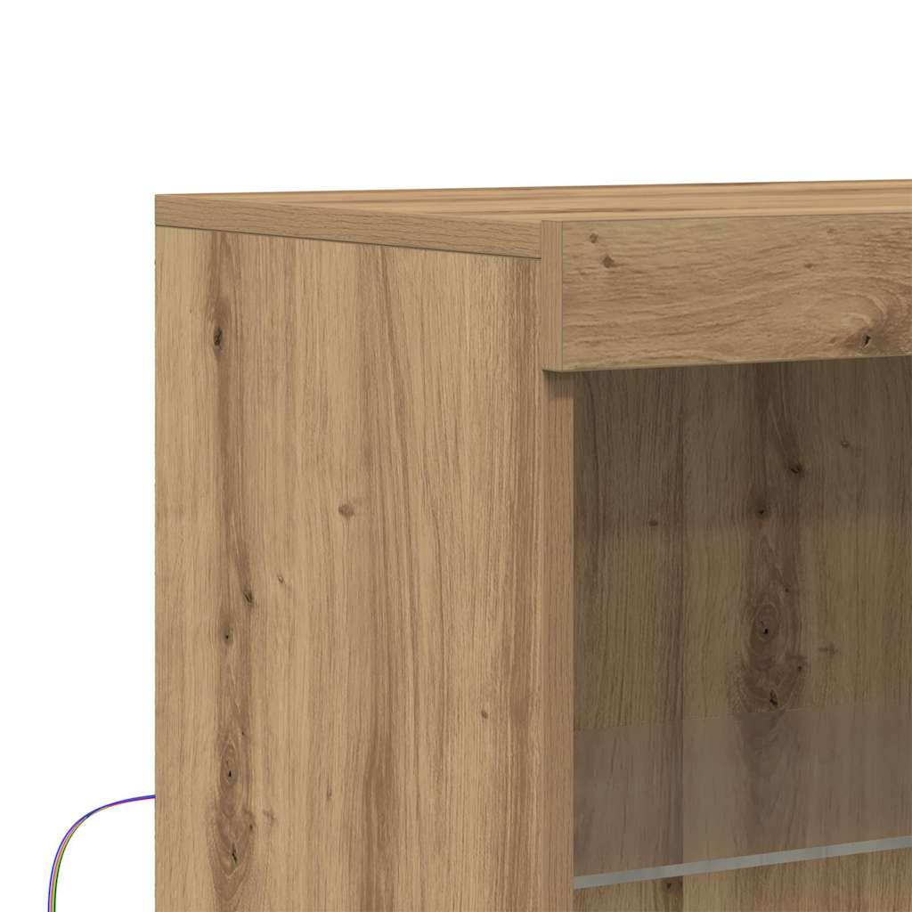 Madia LED Marrone 60 x 37 x 100 cm Legno ingegnerizzato