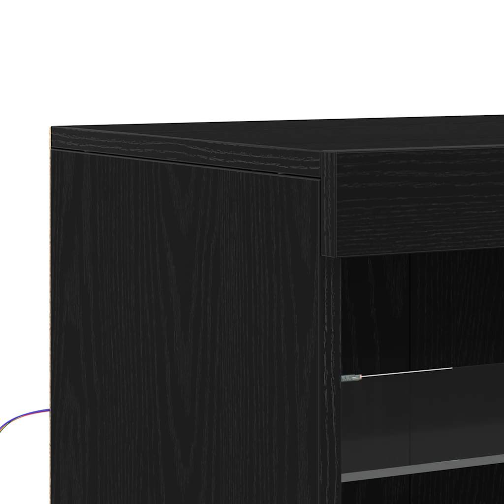 Madia LED Rovere Nero 41 x 37 x 100 cm Legno ingegnerizzato