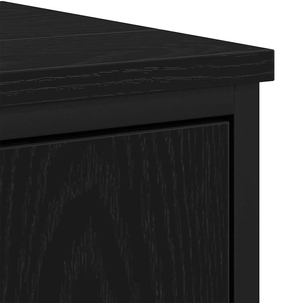 Armadio per Lavabo da Bagno Rovere Nero 80 x 30 x 60 cm | homemem39
