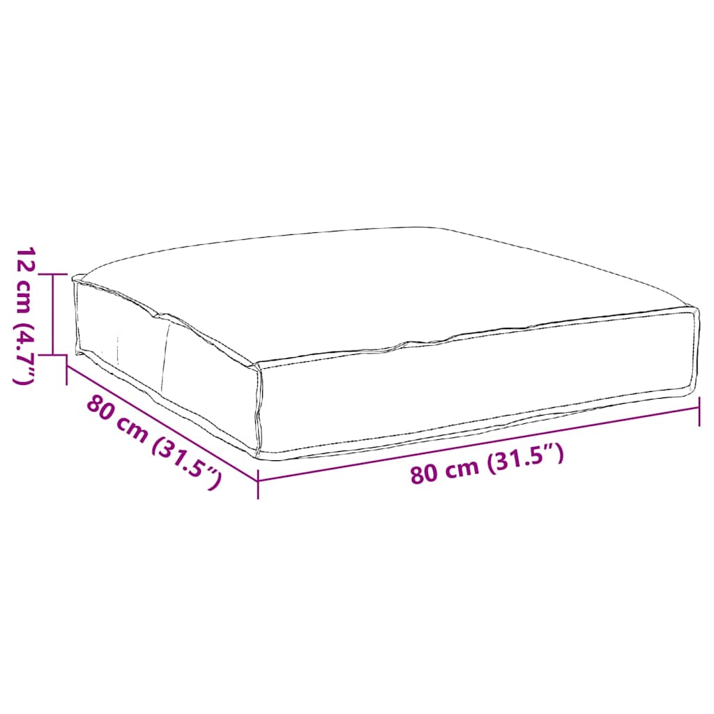 Cuscino per seduta pallet Crema 80 x 80 x 12 cm Tessuto Oxford