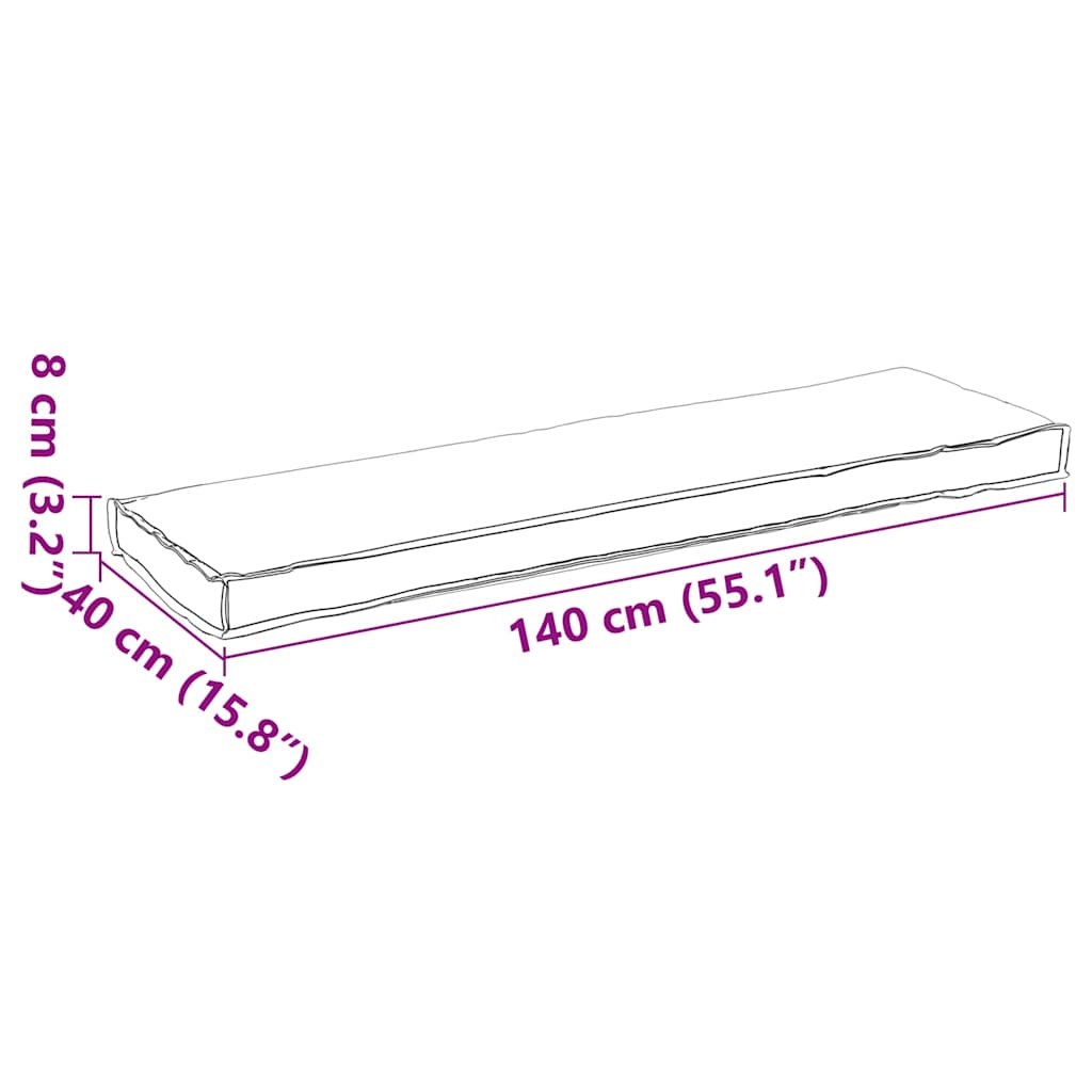 Cuscino Grigio 140 x 40 x 8 cm Tessuto Oxford | homemem39