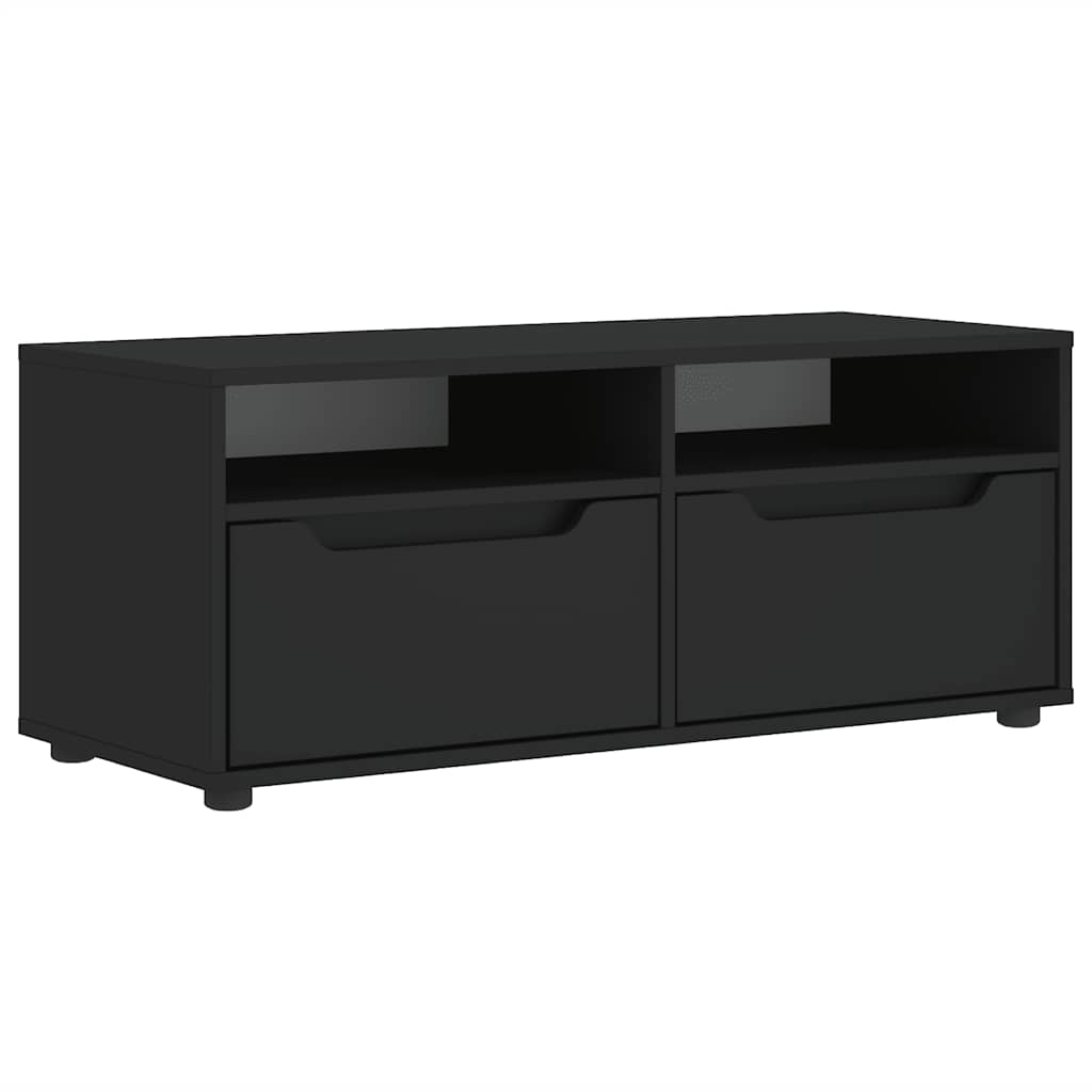 Mobile TV VISNES Nero 100x40x38 cm in Legno Multistrato - homemem39