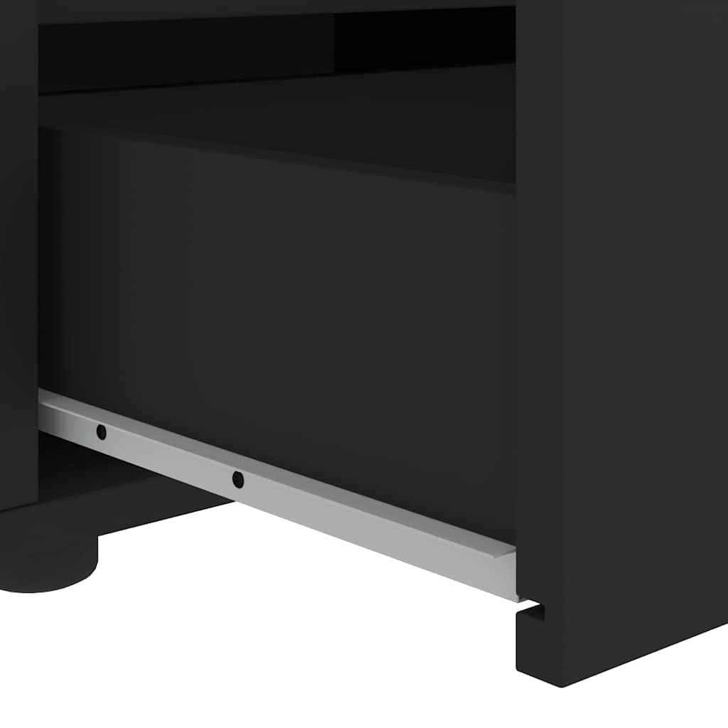 Mobile TV VISNES Nero 100x40x38 cm in Legno Multistrato - homemem39