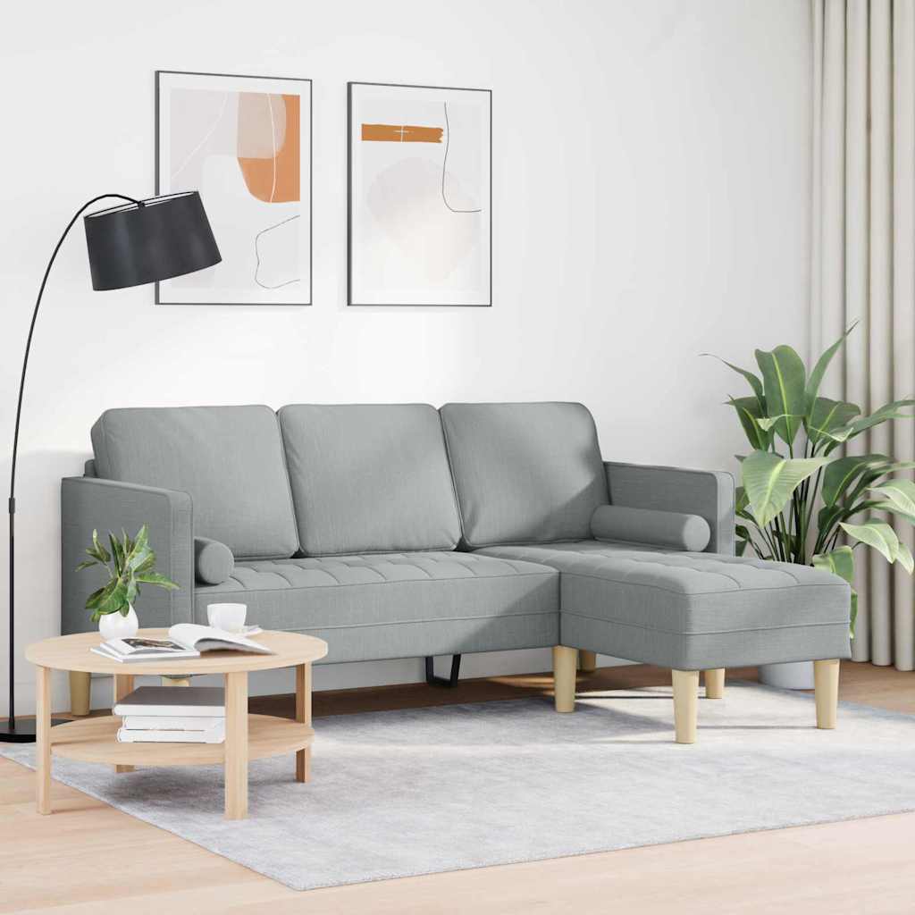 Set di divani con cuscino Grigio chiaro Poliestere - homemem39