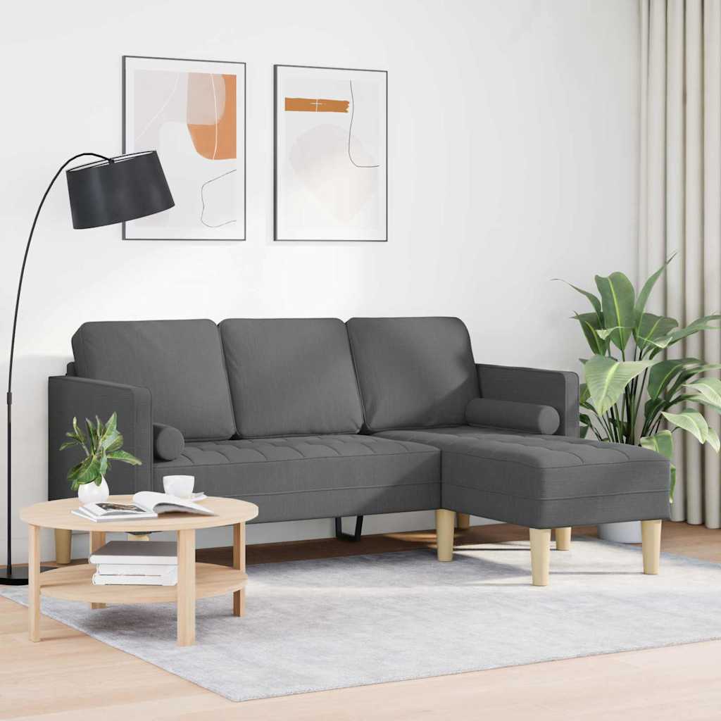 Set di divani Grigio scuro 173 x 131 x 67 cm Poliestere - homemem39