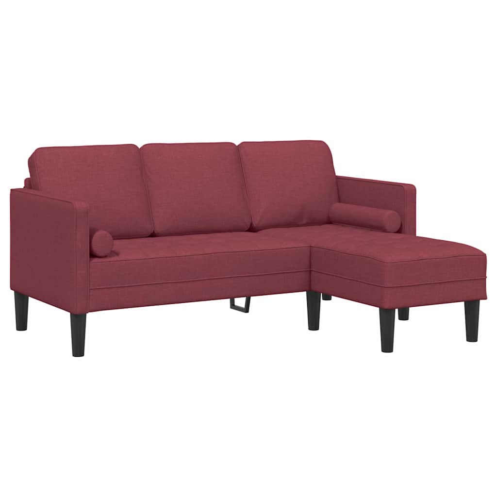 Set di divani Rosso vino 173 x 131 x 67 cm Tessuto