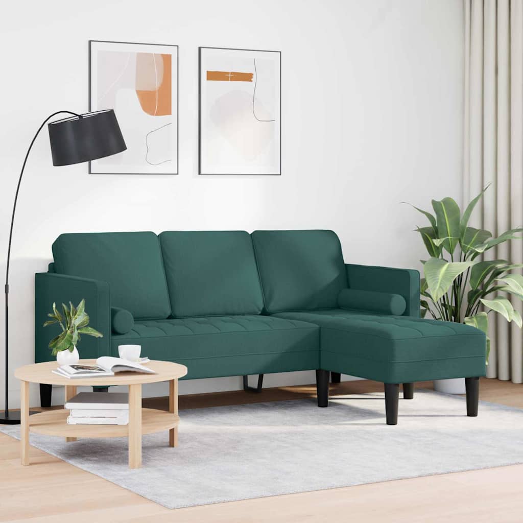 Set di divani Verde Scuro 173 x 131 x 67 cm Tessuto