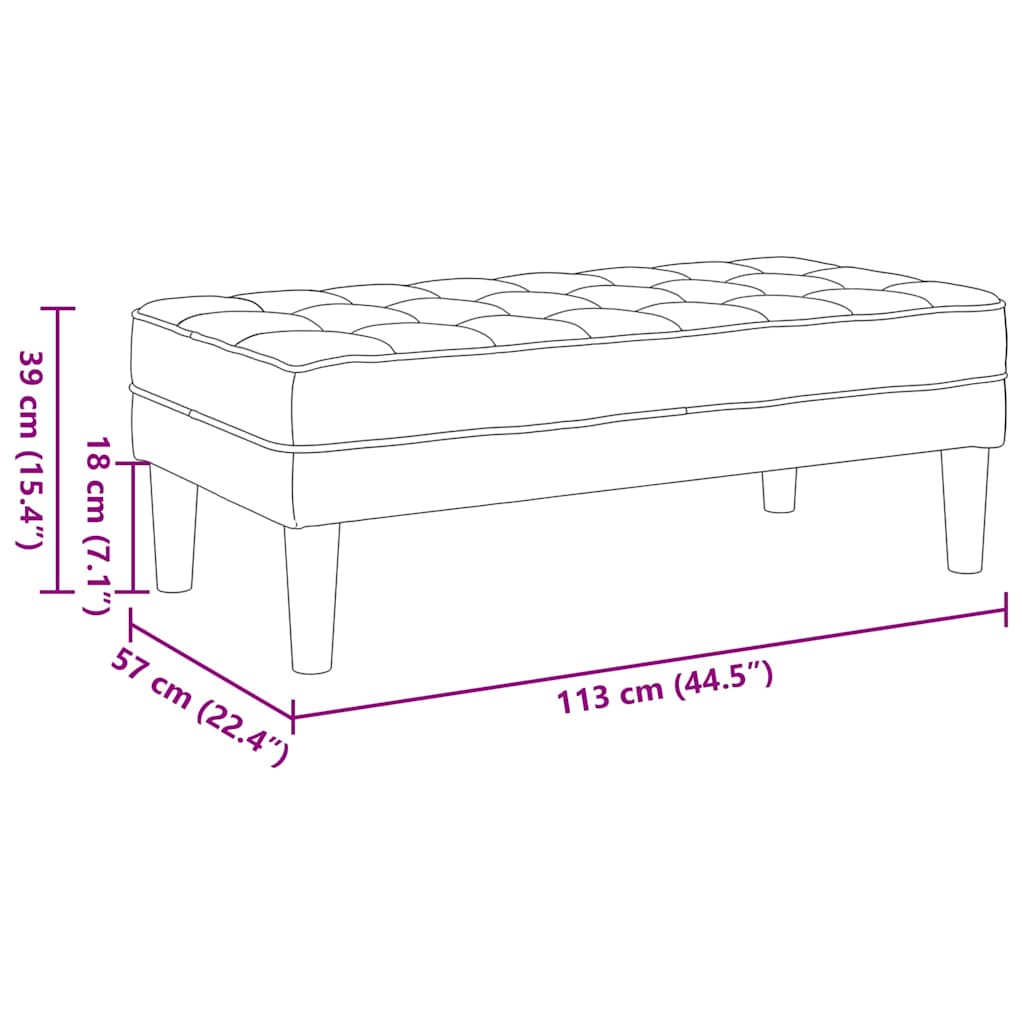 panchina con cuscino Verde Scuro 113 x 57 x 39 cm Velluto | homemem39