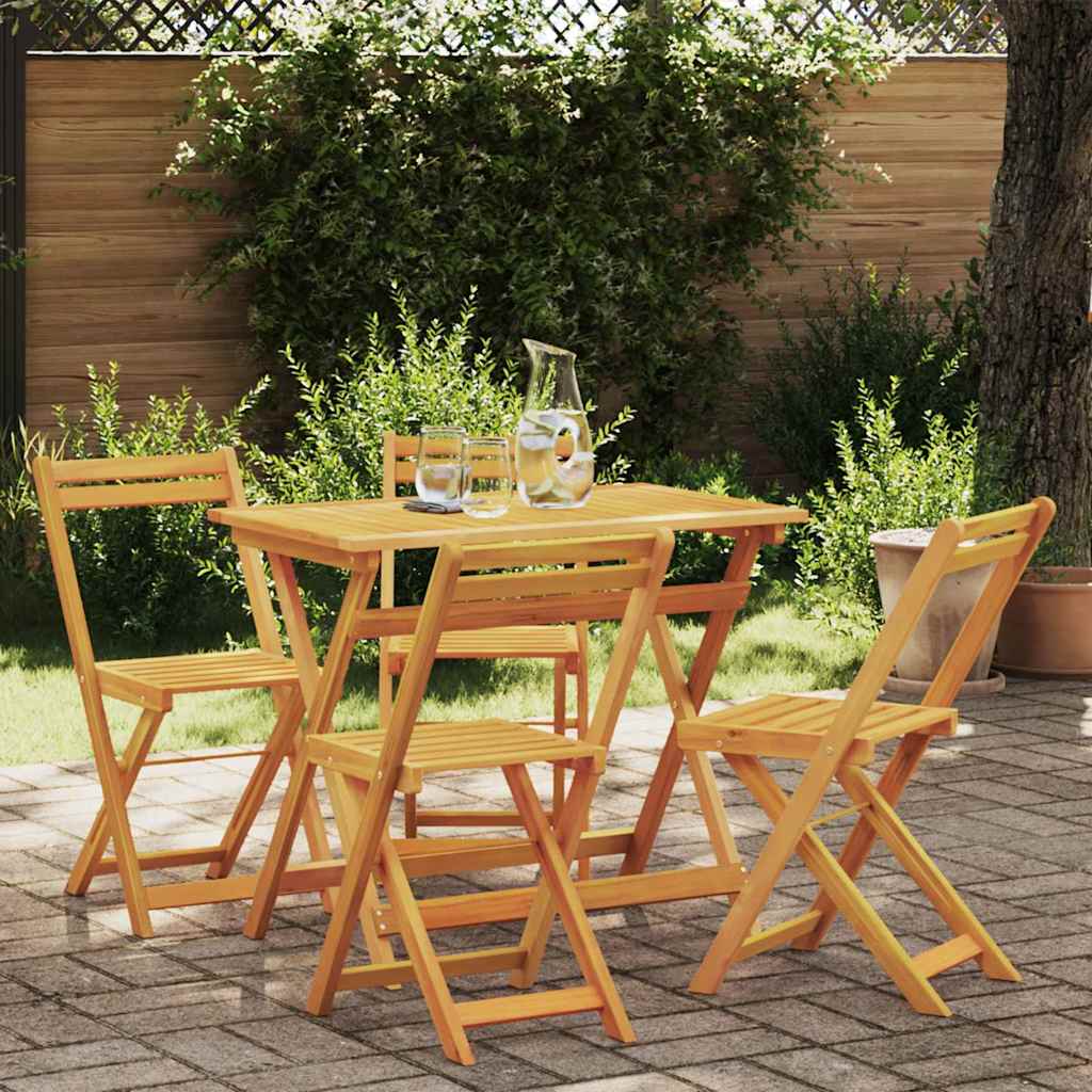 Set bistrot 5 pcs Marrone legno massello di acacia