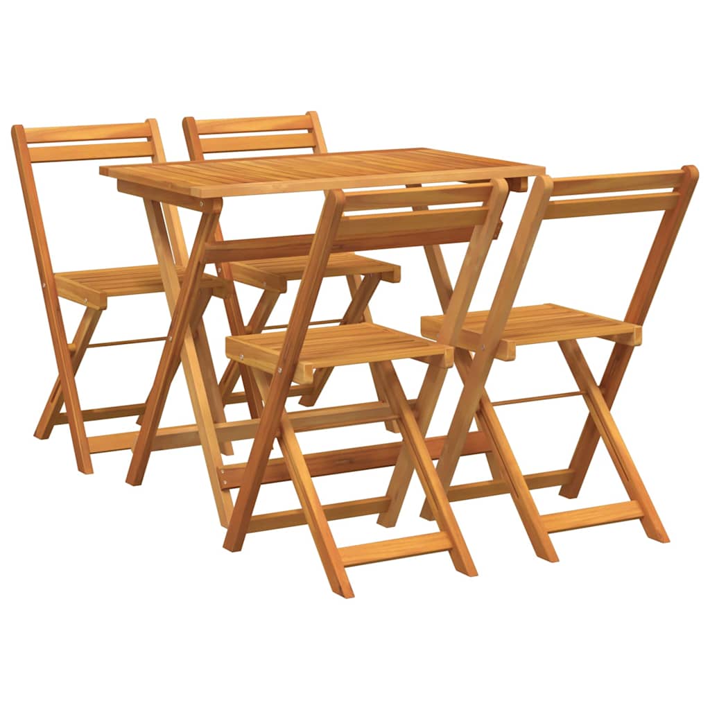 Set bistrot 5 pcs Marrone legno massello di acacia