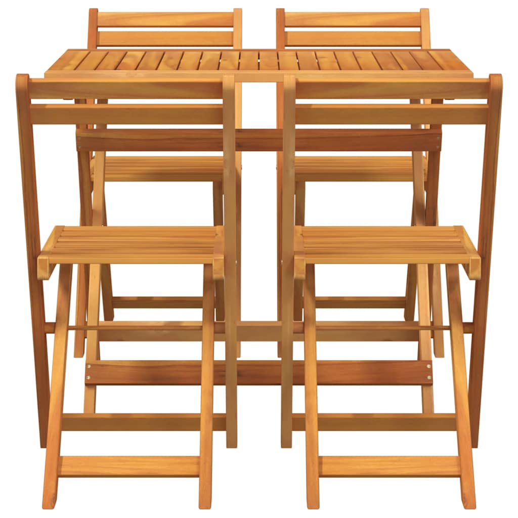 Set bistrot 5 pcs Marrone legno massello di acacia