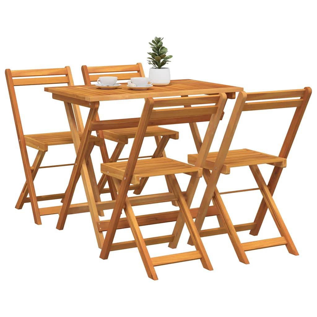 Set bistrot 5 pcs Marrone legno massello di acacia