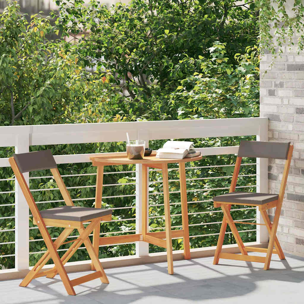 Set bistrot 3 pcs Marrone legno massello di acacia