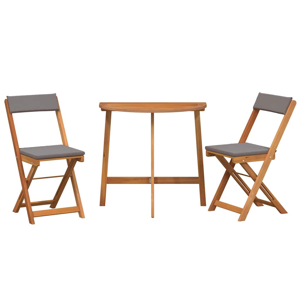 Set bistrot 3 pcs Marrone legno massello di acacia