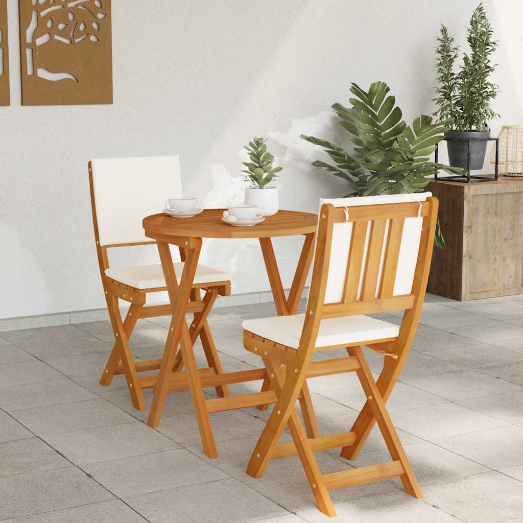 Set bistrot 3 pcs Marrone legno massello di acacia