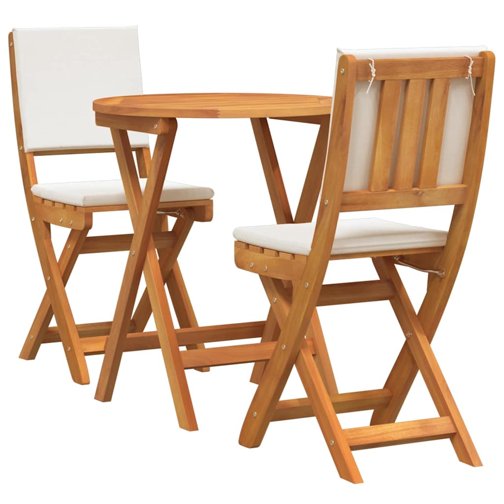 Set bistrot 3 pcs Marrone legno massello di acacia