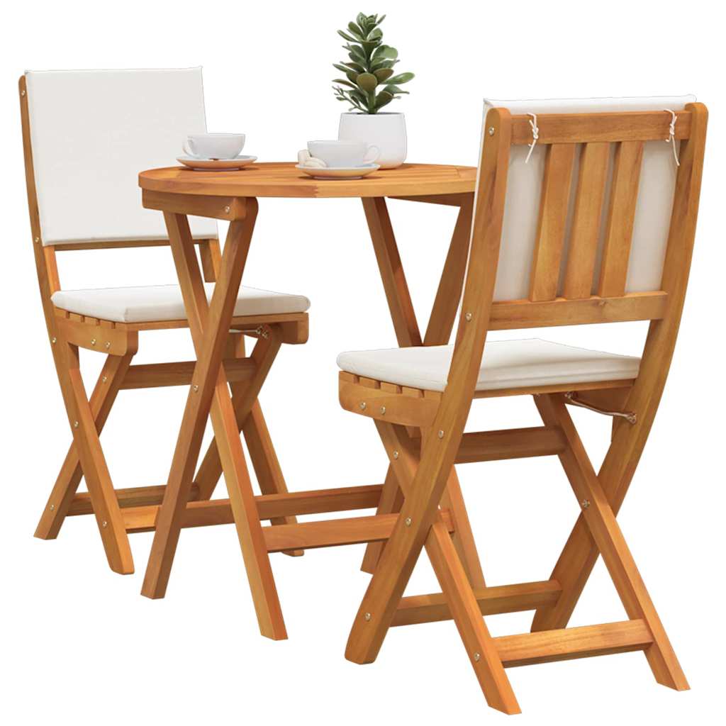 Set bistrot 3 pcs Marrone legno massello di acacia