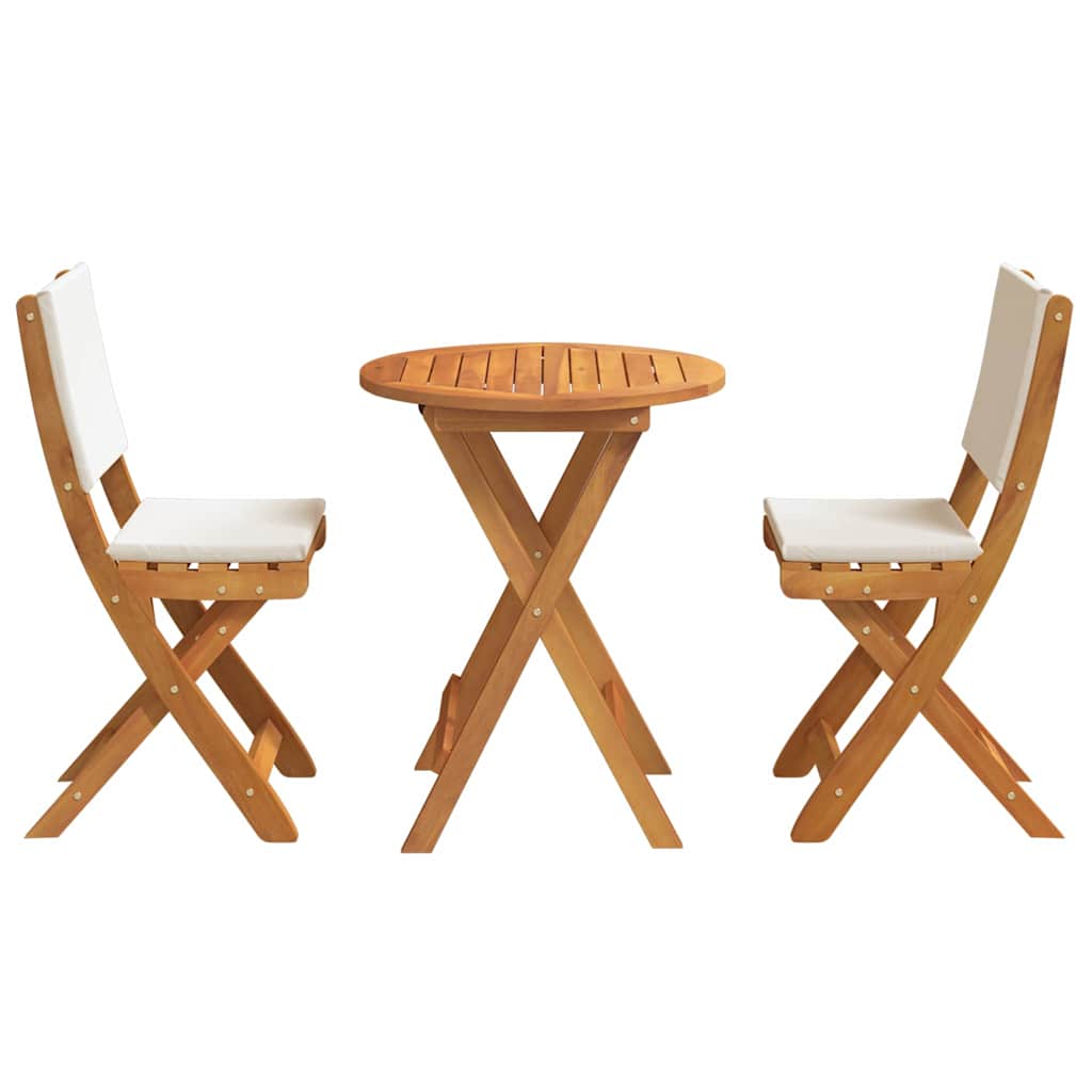 Set bistrot 3 pcs Marrone legno massello di acacia