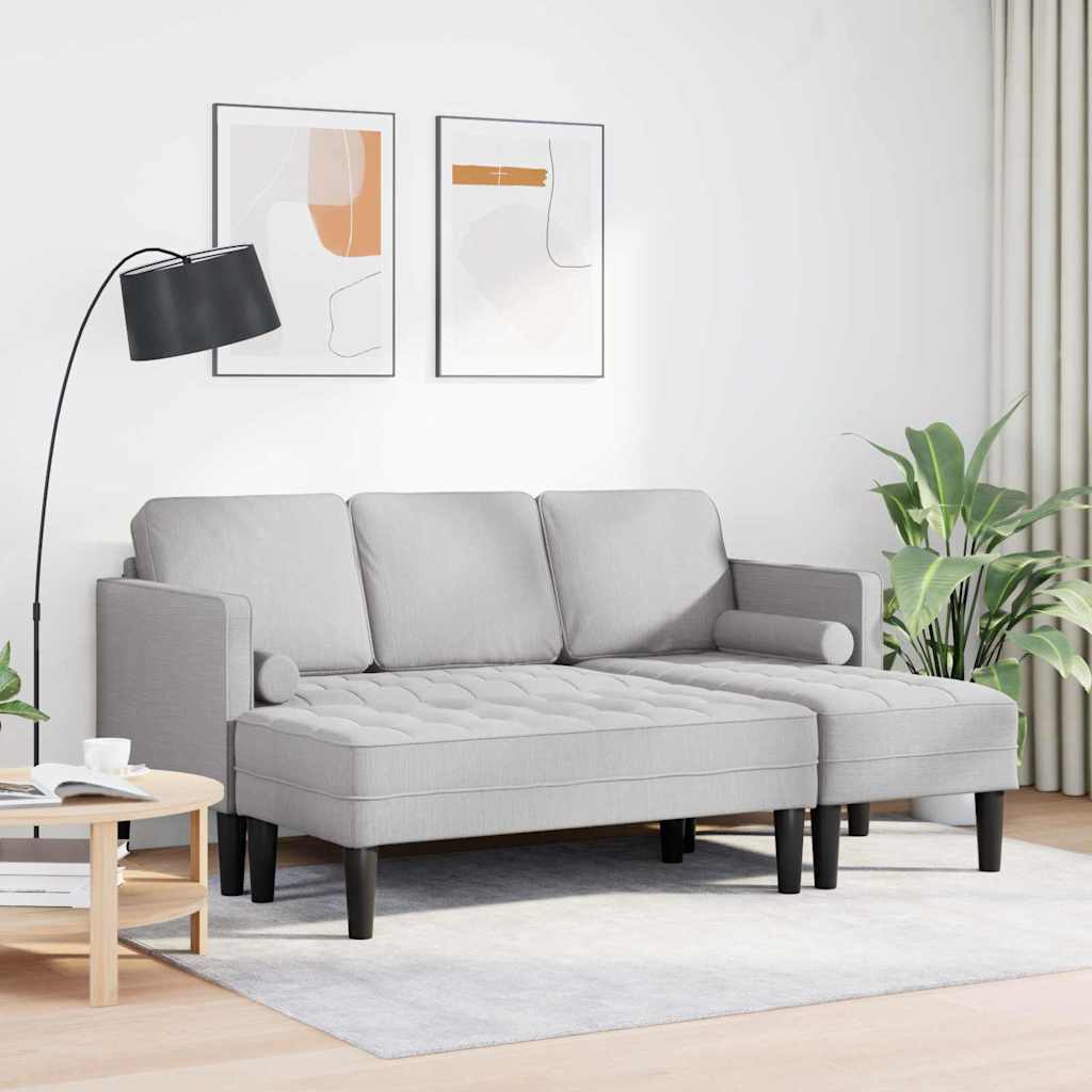 Set di divani 2 pcs Grigio nuvola 173 x 131 x 67 cm Tessuto