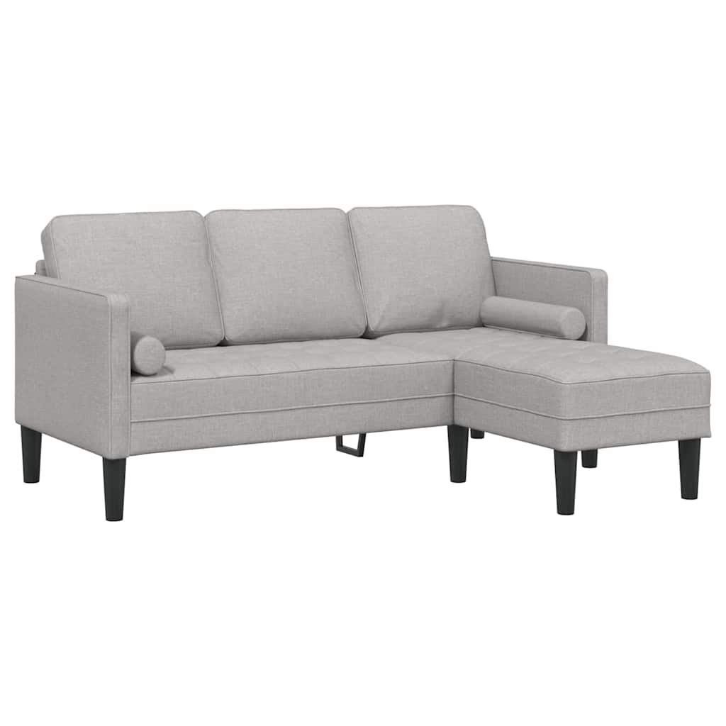 Set di divani 2 pcs Grigio nuvola 173 x 131 x 67 cm Tessuto