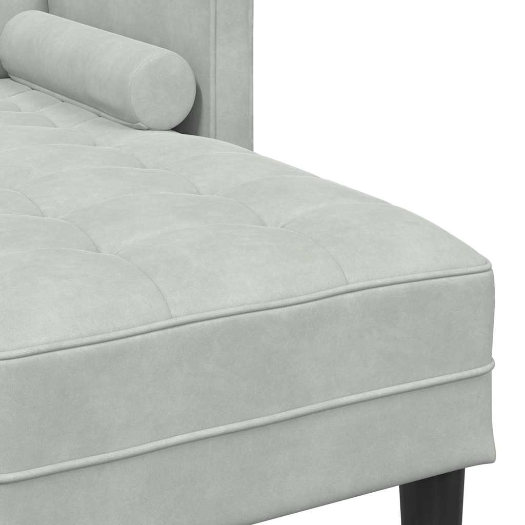 Set di divani 2 pcs Grigio chiaro 173 x 131 x 67 cm Velluto
