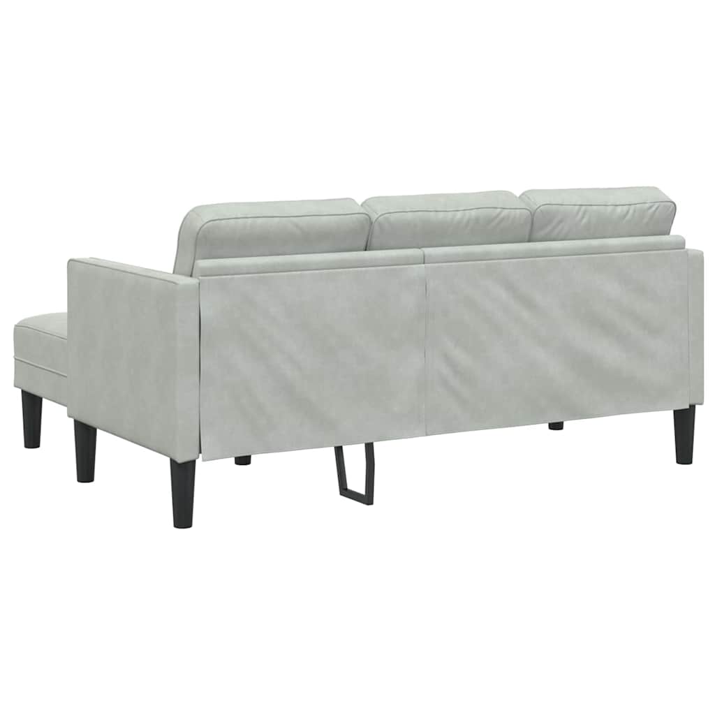 Set di divani 2 pcs Grigio chiaro 173 x 131 x 67 cm Velluto