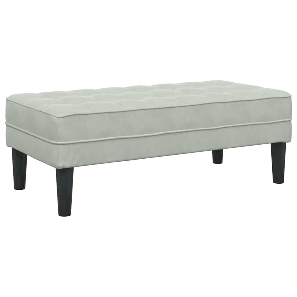 Set di divani 2 pcs Grigio chiaro 173 x 131 x 67 cm Velluto