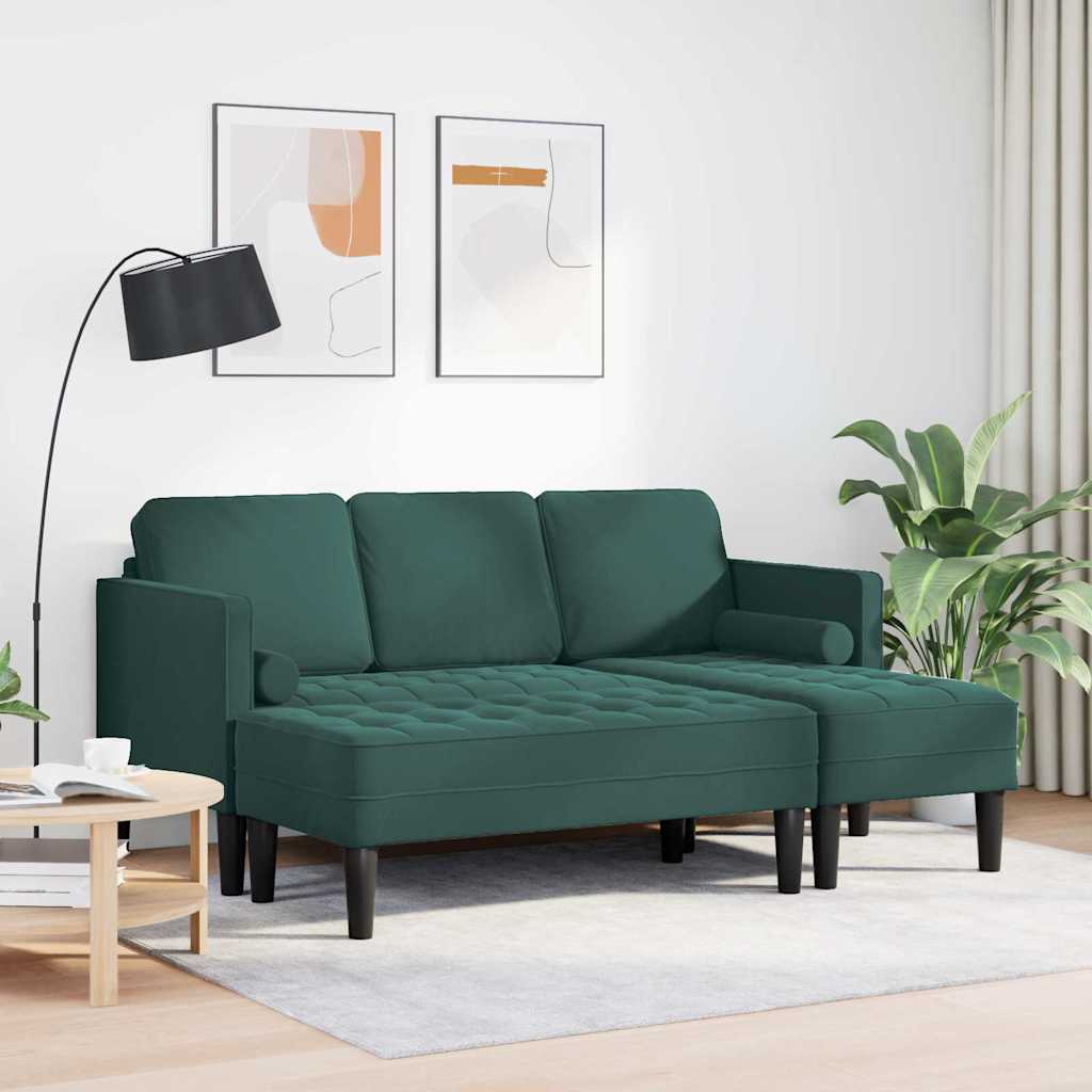 Set di divani 2 pcs Verde Scuro 173 x 131 x 67 cm Velluto