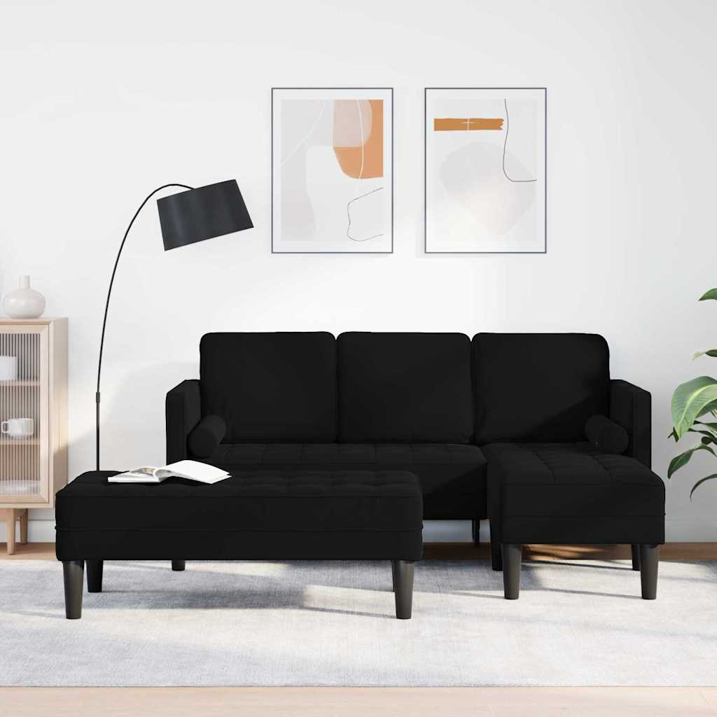 Set di divani 2 pcs Nero 173 x 131 x 67 cm Velluto