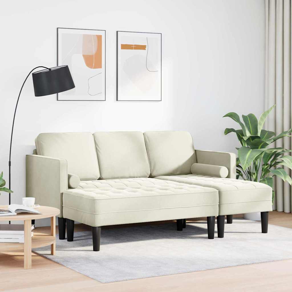 Set di divani 2 pcs Crema 173 x 131 x 67 cm Velluto