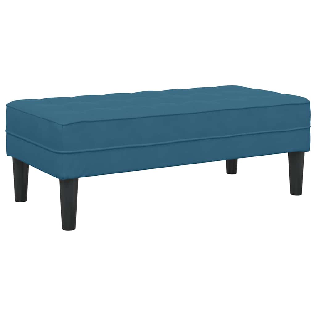 Set di divani 2 pcs Blu 173 x 131 x 67 cm Velluto