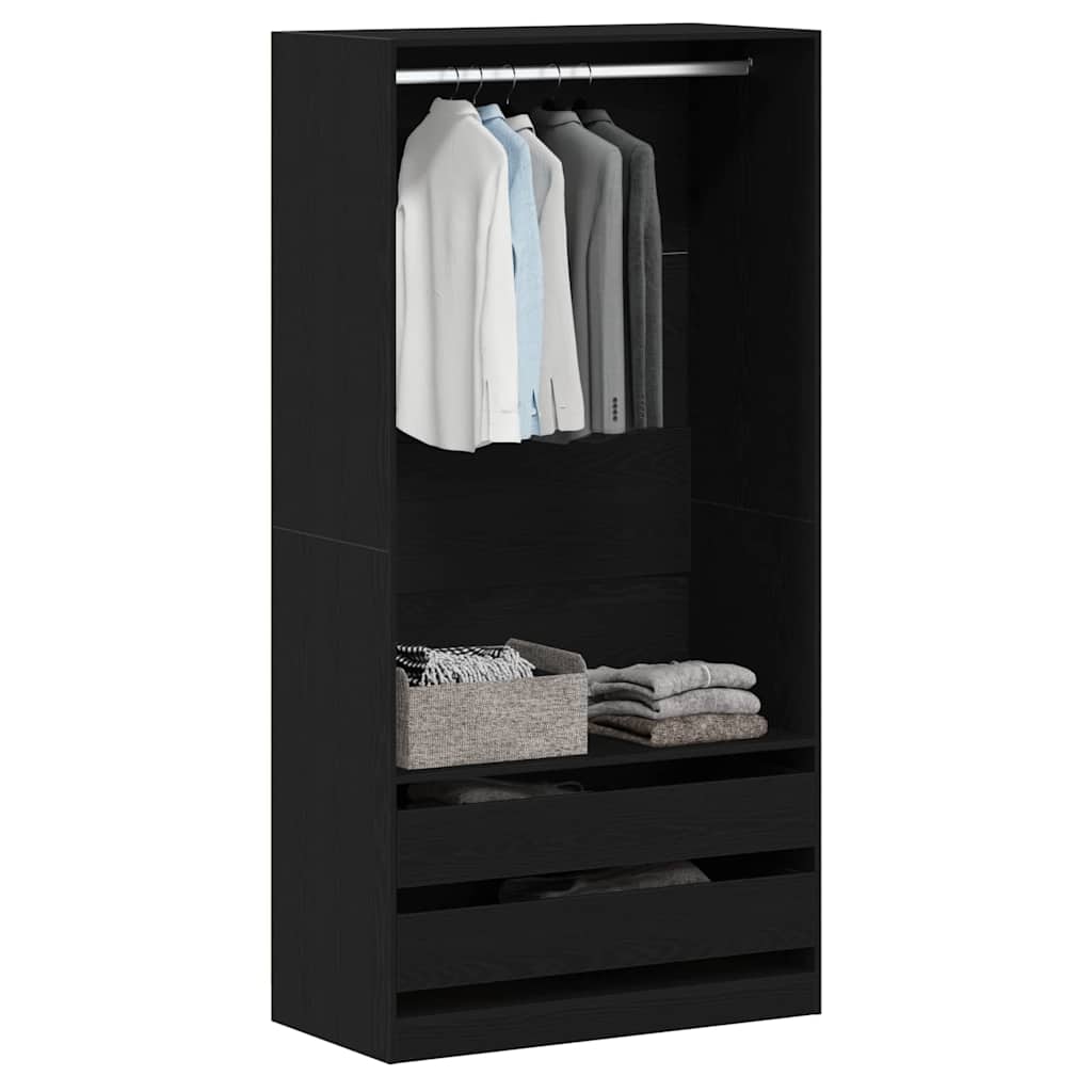Guardaroba Rovere nero 100 x 50 x 200 cm Legno multistrato