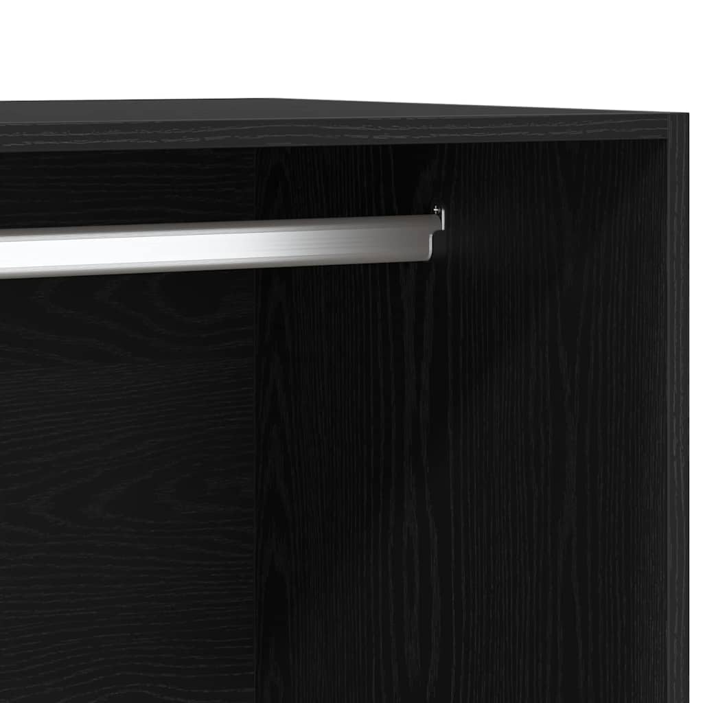 Guardaroba Rovere nero 50 x 50 x 200 cm Legno multistrato