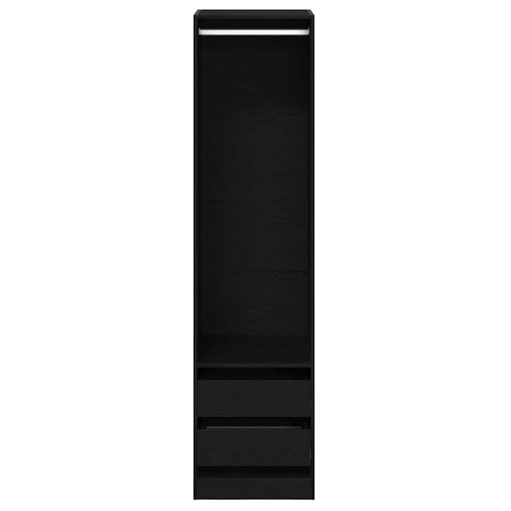 Guardaroba Rovere nero 50 x 50 x 200 cm Legno multistrato