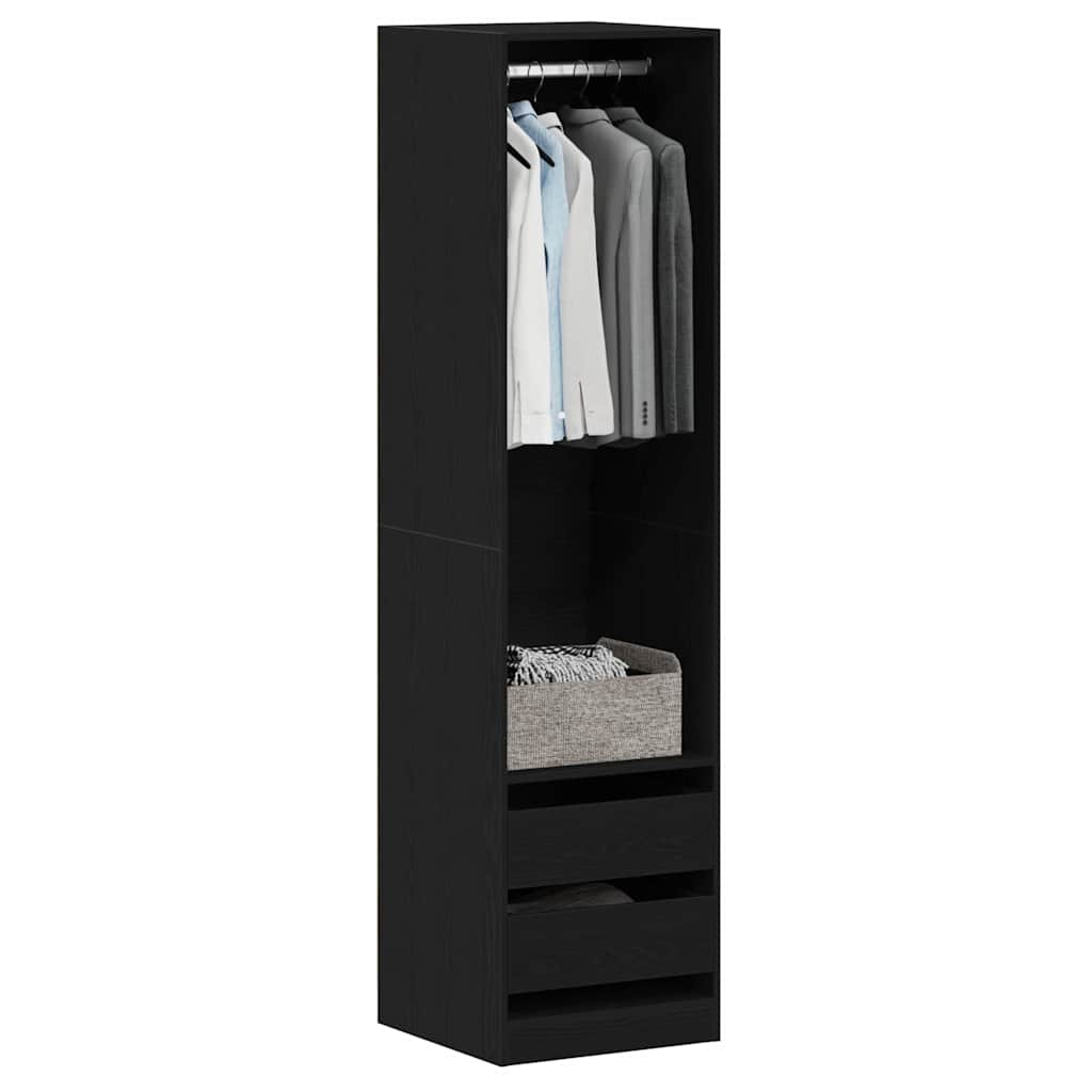 Guardaroba Rovere nero 50 x 50 x 200 cm Legno multistrato