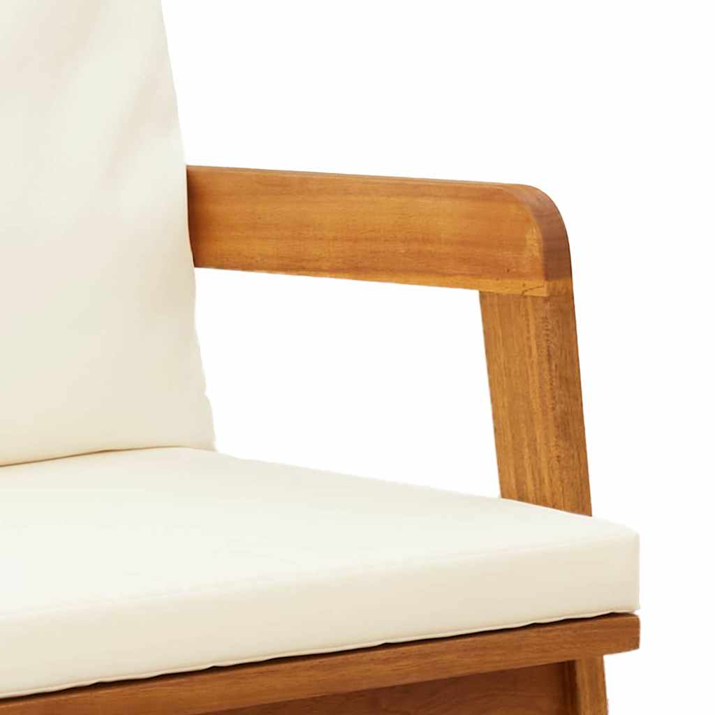 Sedia da Giardino 2 pcs Marrone Legno massello di acacia