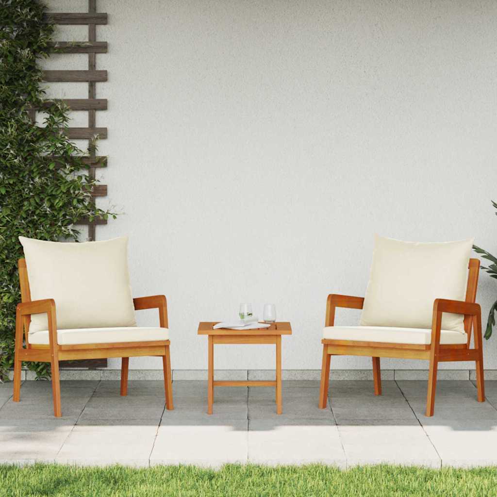 Sedia da Giardino 2 pcs Marrone Legno massello di acacia