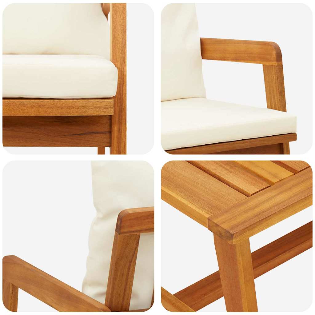 Set bistrot 2 Pezzo Olio Naturale Legno di Acacia Massello